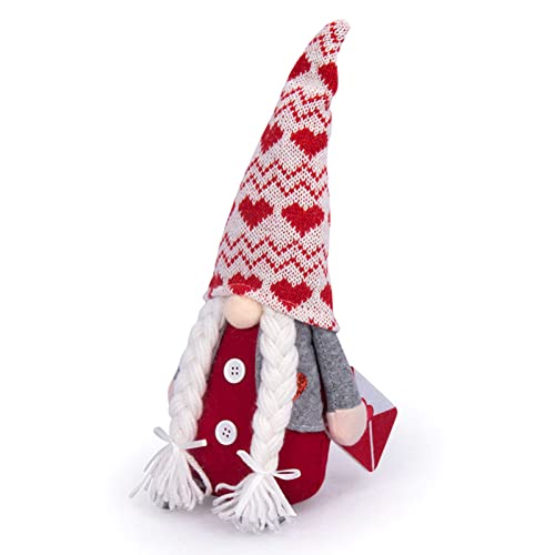 BFANGLC Valentinstag-Plüschpuppe, gesichtslos, gestrickte Herz-Zwerge, Dekoration, Hochzeit, Zuhause, Tischdekoration, Neujahr BFANGLC Valentinstag-Plüschpuppe, gesichtslos, gestrickte Herz-Zwerge, Dekoration, Hochzeit, Zuhause, Tischdekoration, Neujahr von BFANGLC