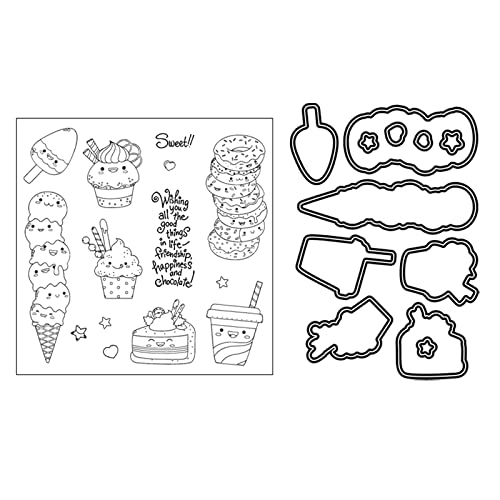 Eiscreme-Stanzformen und Scrapbooking-Stempel-Set, Scrapbooking, Prägeschablonen für Kartenherstellung, Scrapbooking von BFANGLC
