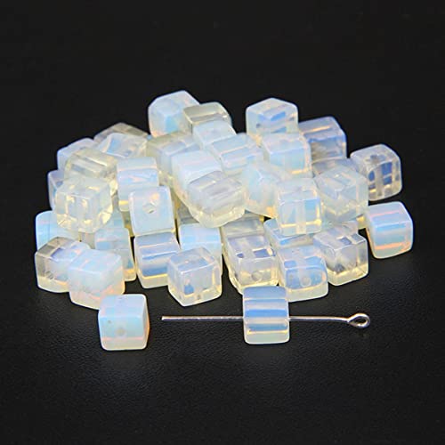Modefarben 4 mm / 6 mm / 8 mm quadratische Perlen Würfel Natursteinperlen DIY handgefertigte Edelsteinperlen für die Schmuckherstellung Großhandel-Opal, 8 mm ca. 20 Stück Modefarben 4 mm / 6 mm / 8 mm quadratische Perlen Würfel Natursteinperlen DIY handgefertigte Edelsteinperlen für die Schmuckherstellung Großhandel-Opal, 8 mm ca. 20 Stück von BFAUNRY
