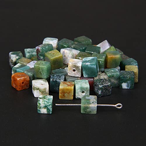 Modefarben 4 mm / 6 mm / 8 mm quadratische Perlen Würfel Natursteinperlen DIY handgefertigte Edelsteinperlen für die Schmuckherstellung Großhandel-indischer Achat, 8 mm ca. 20 Stück Modefarben 4 mm / 6 mm / 8 mm quadratische Perlen Würfel Natursteinperlen DIY handgefertigte Edelsteinperlen für die Schmuckherstellung Großhandel-indischer Achat, 8 mm ca. 20 Stück von BFAUNRY