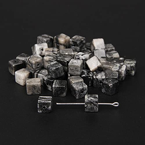 Modefarben 4 mm / 6 mm / 8 mm quadratische Perlen Würfel Natursteinperlen DIY handgefertigte Edelsteinperlen für die Schmuckherstellung Großhandel-schwarzer Picasso, 6 mm ca. 10 Stück Modefarben 4 mm / 6 mm / 8 mm quadratische Perlen Würfel Natursteinperlen DIY handgefertigte Edelsteinperlen für die Schmuckherstellung Großhandel-schwarzer Picasso, 6 mm ca. 10 Stück von BFAUNRY
