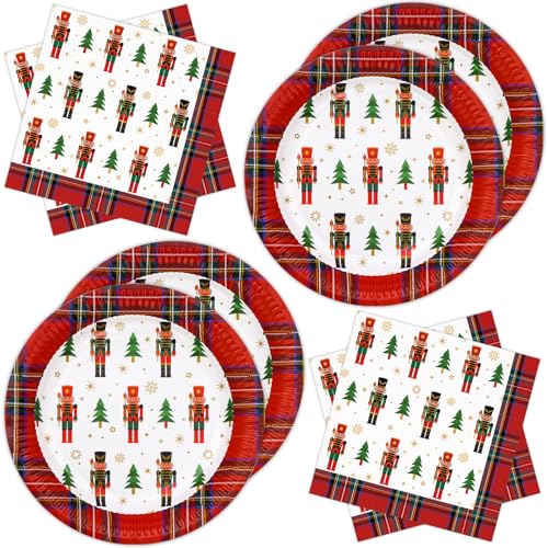 BFB Pappteller Set mit Servietten Weihnachten 40 Stück Nussnacker Soldaten Weihnachtsteller Weihnachtsservietten Partygeschirr Set Tischdeko Geschirrdeko BFB Pappteller Set mit Servietten Weihnachten 40 Stück Nussnacker Soldaten Weihnachtsteller Weihnachtsservietten Partygeschirr Set Tischdeko Geschirrdeko von BFB