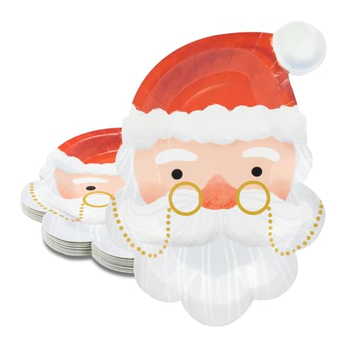 BFB Weihnachten Pappteller Set 24 Stück Weihnachtsmann Weihnachtsteller Partygeschirr Set Tischdekoration Geschirrdekoration, Heteromorphose BFB Weihnachten Pappteller Set 24 Stück Weihnachtsmann Weihnachtsteller Partygeschirr Set Tischdekoration Geschirrdekoration, Heteromorphose von BFB