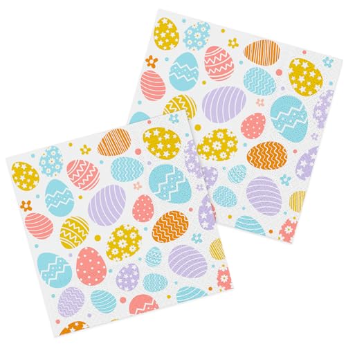 Osterservietten 50 Stück Servietten Osereier 25 x 25 cm Papierservietten Osterdeko Tischdeko für Ostern von BFB