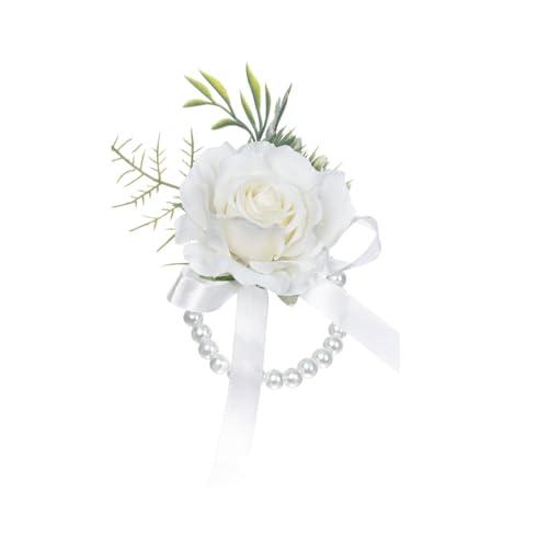 Armband Blume Perle Handgelenk Dekor für Brautparty Brautjungfern Kranz Ornament für Hochzeitszeremonie Feiern Armband Blume Perle Handgelenk Dekor für Brautparty Brautjungfern Kranz Ornament für Hochzeitszeremonie Feiern von BFLKY