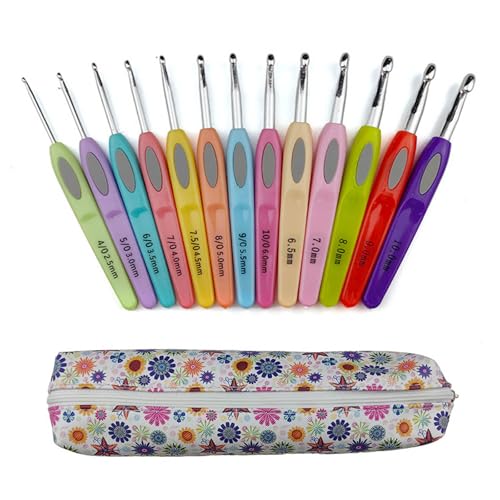 BFLKY 13-teiliges Stricknadel-Set mit weichem Griff, Häkelnadel-Set, Bastelnadeln, Garne, Webwerkzeug, Häkelnadel, Haken, Strickwerkzeug-Set BFLKY 13-teiliges Stricknadel-Set mit weichem Griff, Häkelnadel-Set, Bastelnadeln, Garne, Webwerkzeug, Häkelnadel, Haken, Strickwerkzeug-Set von BFLKY