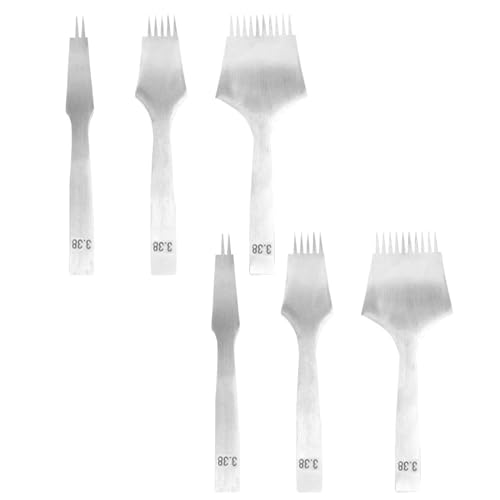 BFLKY 3-teiliges Nähwerkzeug für Lederarbeiten, Lochbohrung, 2/5/10 Zinken (2,7 mm; 3,0 mm; 3,38 mm; 3,85 mm) von BFLKY