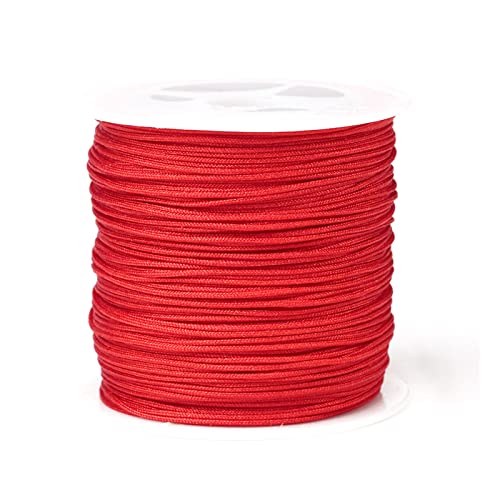 BFLKY 49 Yards 0,8 mm Nylonschnur für Perlenschnur, chinesische Knotenschnur, Nylonfaden, geflochtene Schnur für Armbänder, Ornamente, 26 Farben BFLKY 49 Yards 0,8 mm Nylonschnur für Perlenschnur, chinesische Knotenschnur, Nylonfaden, geflochtene Schnur für Armbänder, Ornamente, 26 Farben von BFLKY