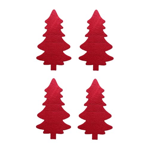 BFLKY Bestecktasche mit Weihnachtsbaum-Schneeflocken-Motiv, für Messer, Gabel, Tasche, Weihnachten, Party, Abendessen, Tischdekoration, Besteck, 4 Stück BFLKY Bestecktasche mit Weihnachtsbaum-Schneeflocken-Motiv, für Messer, Gabel, Tasche, Weihnachten, Party, Abendessen, Tischdekoration, Besteck, 4 Stück von BFLKY