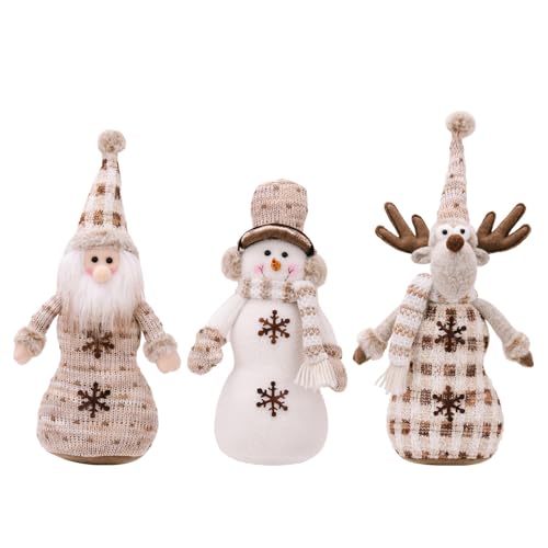 BFLKY Doppelstöckige Weihnachtsmann-Figur, Weihnachtsmann/Schneemann/Hirsch, Sammlerstück, dekoratives Ornament für Zuhause und Büro BFLKY Doppelstöckige Weihnachtsmann-Figur, Weihnachtsmann/Schneemann/Hirsch, Sammlerstück, dekoratives Ornament für Zuhause und Büro von BFLKY