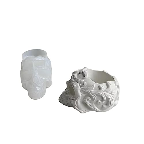 BFLKY Einzigartige Formen zur Kerzenherstellung, Kunstharz-Formen, 3D-Totenkopf-Form, für beste Familie oder Freunde, weißes Set BFLKY Einzigartige Formen zur Kerzenherstellung, Kunstharz-Formen, 3D-Totenkopf-Form, für beste Familie oder Freunde, weißes Set von BFLKY