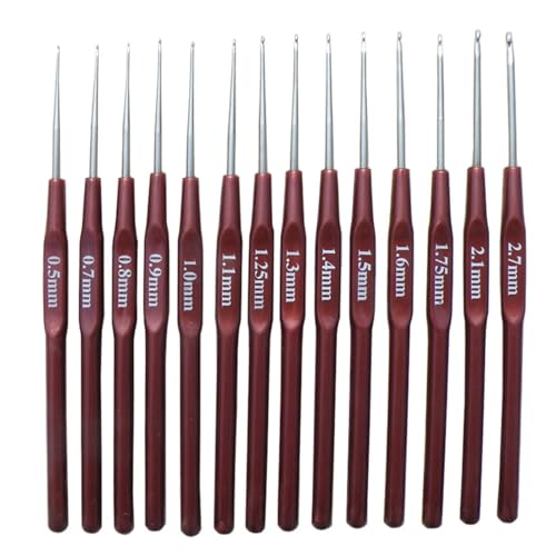 BFLKY Häkelnadeln, 0,5–2,7 mm, Häkelnadeln mit Kaffeegriff, Stricknadel für Garn, 16 Stück BFLKY Häkelnadeln, 0,5–2,7 mm, Häkelnadeln mit Kaffeegriff, Stricknadel für Garn, 16 Stück von BFLKY