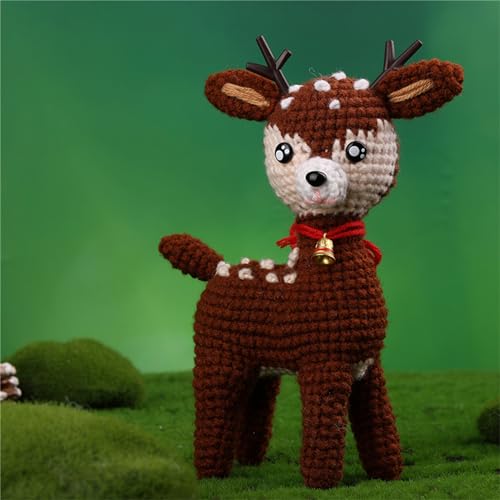 BFLKY Häkelsets für Anfänger, Weihnachts-Set mit Garn, Häkelnadeln, Anleitung (evtl. nicht in deutscher Sprache), Häkelhandwerk, Starter-Kits von BFLKY