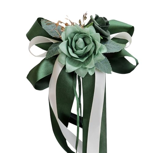 BFLKY Hochzeits-Autotürgriff, Blumenschleife, Hochzeitszeremonie, Türgriff, Schleife, Verzierungen für schöne Umgebung BFLKY Hochzeits-Autotürgriff, Blumenschleife, Hochzeitszeremonie, Türgriff, Schleife, Verzierungen für schöne Umgebung von BFLKY