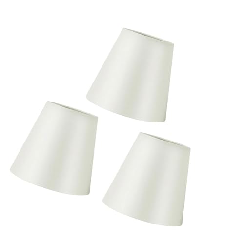 BFLKY Kleine Lampenschirme zum Anklipsen, Beleuchtungszubehör, PVC-Stoff-Textur für Kronleuchter und Wandleuchter, 3 Stück BFLKY Kleine Lampenschirme zum Anklipsen, Beleuchtungszubehör, PVC-Stoff-Textur für Kronleuchter und Wandleuchter, 3 Stück von BFLKY
