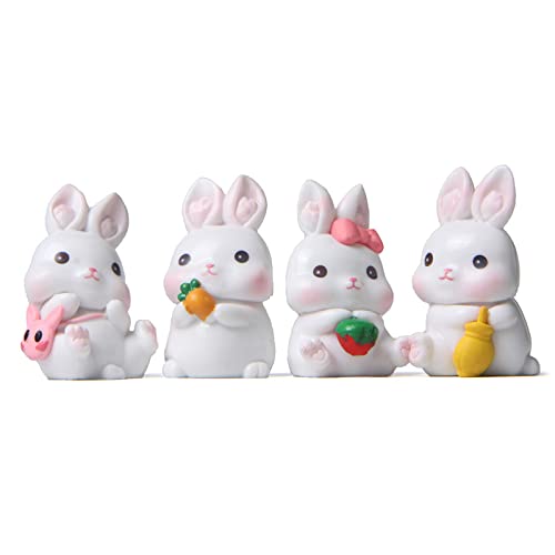 BFLKY Ornament-Set mit 4 Miniatur-Figuren aus Kunstharz, für Kuchen, Hochzeit, Geburtstag, Party, Kuchendekoration, Tier von BFLKY