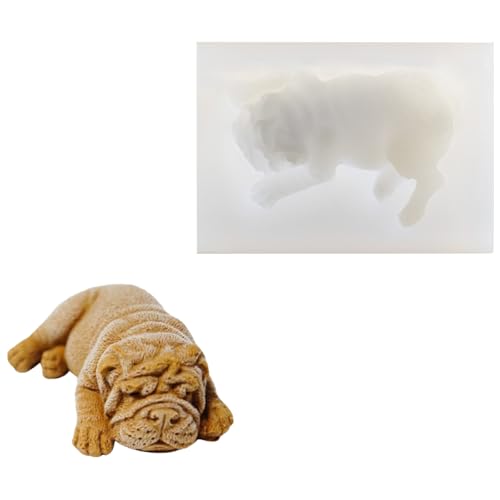 BFLKY Silikonformen in Hundeform für Kerzen, Seife, Epoxidharz, Projekt, Fondant, Silikonformen für Schokoladenkuchen von BFLKY