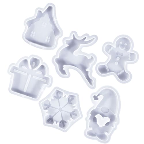 BFLKY Silikonformen mit Halloween-Motiv für Epoxidharz, Weihnachtsmotiv, Silikonformen für Seife, 6/8 Stück BFLKY Silikonformen mit Halloween-Motiv für Epoxidharz, Weihnachtsmotiv, Silikonformen für Seife, 6/8 Stück von BFLKY