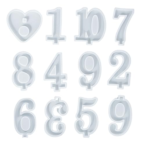 BFLKY Silikonformen mit Zahlenhaltern, 1–10, digitale Kerzenhalter-Formen, Gipsformen, Gießformen für Tischdekorationen BFLKY Silikonformen mit Zahlenhaltern, 1–10, digitale Kerzenhalter-Formen, Gipsformen, Gießformen für Tischdekorationen von BFLKY