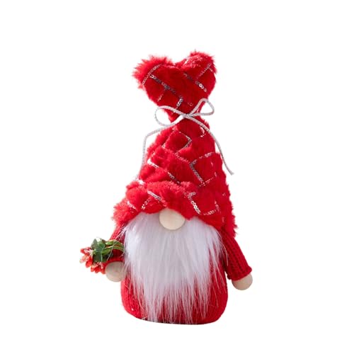 BFLKY Valentinstag Plüsch Dekoration Handgemachte schwedische Zwerge skandinavische Tomtes Tischornament Valentinstag BFLKY Valentinstag Plüsch Dekoration Handgemachte schwedische Zwerge skandinavische Tomtes Tischornament Valentinstag von BFLKY