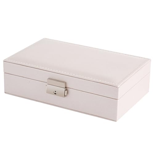 Schmuckkästchen für Damen, 2-lagiger Schmuckhalter, Leder-Schmuckkästchen und mit Schnalle, abnehmbare Schmuckschatullen Schmuckkästchen für Damen, 2-lagiger Schmuckhalter, Leder-Schmuckkästchen und mit Schnalle, abnehmbare Schmuckschatullen von BFLKY