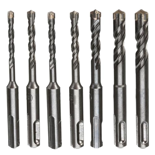 Drehende Hammerbohrung 7er-Pack Kreuz-Steinbohrer 4-12 mm 110 mm for Bohrhammer von BFNDSSEOU