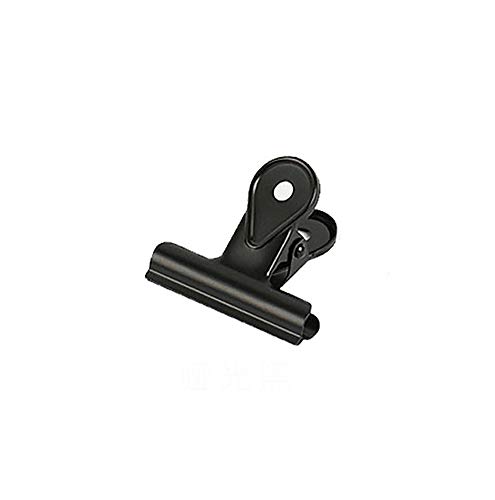 Metallscharniere Papierhalterung Büroklammern in Roségold-Bulldog-Form, 4er-Pack, große Ordner-/Scharnierklemmen aus Edelstahl for Bilder, Zuhause, Küche, Bürobedarf, 40 mm(Black) von BFNDSSEOU