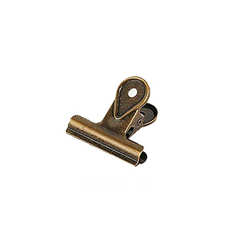 Metallscharniere Papierhalterung Büroklammern in Roségold-Bulldog-Form, 4er-Pack, große Ordner-/Scharnierklemmen aus Edelstahl for Bilder, Zuhause, Küche, Bürobedarf, 40 mm(Bronze) von BFNDSSEOU