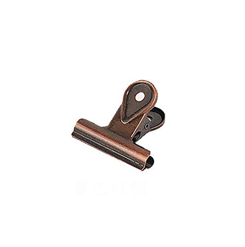 Metallscharniere Papierhalterung Büroklammern in Roségold-Bulldog-Form, 4er-Pack, große Ordner-/Scharnierklemmen aus Edelstahl for Bilder, Zuhause, Küche, Bürobedarf, 40 mm(Red copper) von BFNDSSEOU