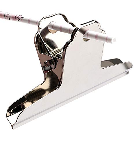 Metallscharniere Papierhalterung Extra große Bulldog-Klammern, silberfarbene Akten- und Papierklammern aus Edelstahl for Zeichenbretter, Gemälde, Bilder, Zuhause, 6er-Pack(145mm) von BFNDSSEOU