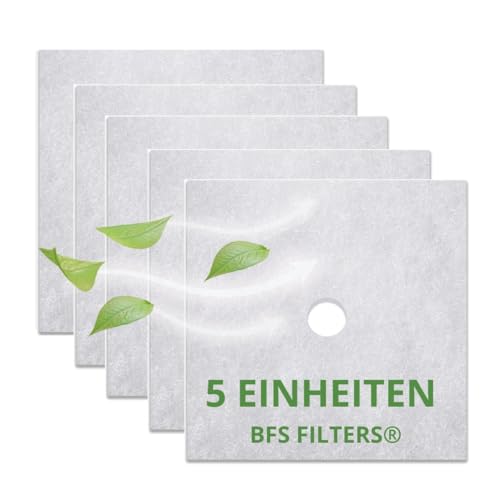 BFS Filters Pack mit 5 Ersatzfiltern für Maico Lüfter ZF 60/100 (alle Typen ER), Staub- und Luftfilter, Abmessungen 135x135 mm, Ø22 mm, Filter G2 von BFS FILTERS