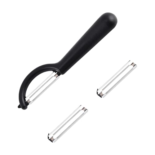 P-Schäler für Tupper Set mit 2 Ersatzklingen,Universal Sparschäler für Kartoffelschäler Obst&Gemüse,Ergonomisch,Spülmaschinenfest,Effizientes Schälen,Kompatibel mit Tupperware Küchengeräten(Schwarz) von BFUZXY