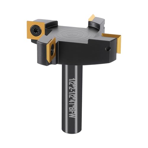 BFVV 2 + 2 Flötenfräsen-Bit, 1,27 cm Schaft, 6,4 cm Schnittdurchmesser, mit ATS-Beschichtung, passend für CNC- und Handfräsen, schneidet Hartholz, MDF, Acryl und mehr BFVV 2 + 2 Flötenfräsen-Bit, 1,27 cm Schaft, 6,4 cm Schnittdurchmesser, mit ATS-Beschichtung, passend für CNC- und Handfräsen, schneidet Hartholz, MDF, Acryl und mehr von BFVV
