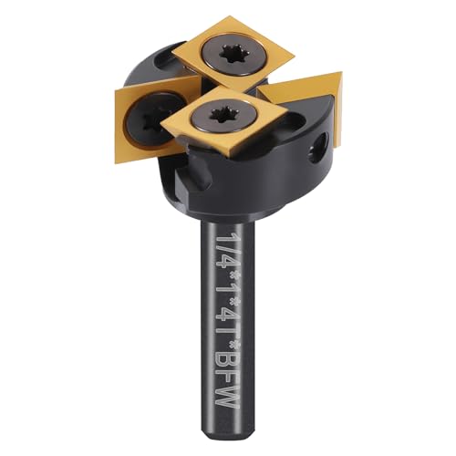 BFVV 2 + 2 Flötenfräsen-Bit, 6,35 mm Schaft, 2,5 cm Schnittdurchmesser, mit ATS-Beschichtung, passend für CNC- und Handfräsen, schneidet Hartholz, MDF, Acryl und mehr BFVV 2 + 2 Flötenfräsen-Bit, 6,35 mm Schaft, 2,5 cm Schnittdurchmesser, mit ATS-Beschichtung, passend für CNC- und Handfräsen, schneidet Hartholz, MDF, Acryl und mehr von BFVV