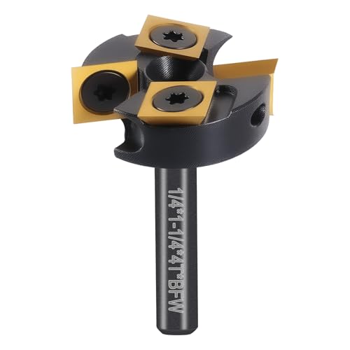 BFVV 2 + 2 Flötenfräsen-Bit, 6,35 mm Schaft, 3,8 cm Schnittdurchmesser, mit ATS-Beschichtung, passend für CNC- und Handfräsen, schneidet Hartholz, MDF, Acryl und mehr BFVV 2 + 2 Flötenfräsen-Bit, 6,35 mm Schaft, 3,8 cm Schnittdurchmesser, mit ATS-Beschichtung, passend für CNC- und Handfräsen, schneidet Hartholz, MDF, Acryl und mehr von BFVV