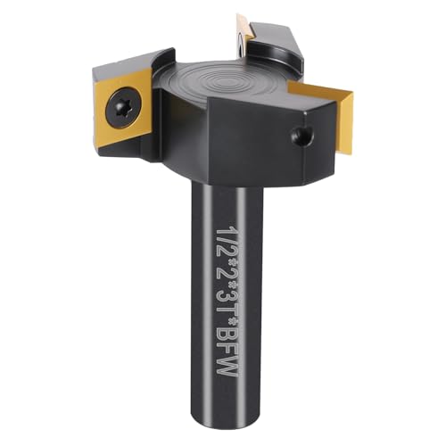 BFVV 3-Flügel-Fräser-Bit, 1,27 cm Schaft, 5,1 cm Schnittdurchmesser, mit ATS-Beschichtung, passend für CNC- und Handfräsen, schneidet Hartholz, MDF, Acryl und mehr BFVV 3-Flügel-Fräser-Bit, 1,27 cm Schaft, 5,1 cm Schnittdurchmesser, mit ATS-Beschichtung, passend für CNC- und Handfräsen, schneidet Hartholz, MDF, Acryl und mehr von BFVV