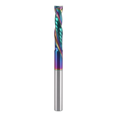 BFVV CNC-Kompressionsfräser-Bits, 1/4-Zoll-Schaft und Schnittdurchmesser, 2-schneidige, spiralförmige Vollhartmetallfräser mit DLC-Beschichtung für Schnitzerei-Holzbearbeitungswerkzeuge BFVV CNC-Kompressionsfräser-Bits, 1/4-Zoll-Schaft und Schnittdurchmesser, 2-schneidige, spiralförmige Vollhartmetallfräser mit DLC-Beschichtung für Schnitzerei-Holzbearbeitungswerkzeuge von BFVV