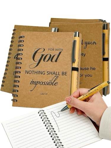 60pcs/30sets Bulk Christian Gift Spiral Notebooks with Bible Bamboo Pen Prayer Journal for School Office Believers Staff Inspirational Diary Mini Notepad Mother's Day Gift Inspirational Thank You Set von BFXFUTU