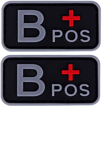 2 Blutgruppen-Patches, 3D-PVC-Gummi, A+B+AB+O+positive und negative Gummi-Patches, DIY-Abzeichen, Militärmoral, kleiner Aufnäher, medizinisches Armband-Abzeichen (B+ 2 Blutgruppen-Patches, 3D-PVC-Gummi, A+B+AB+O+positive und negative Gummi-Patches, DIY-Abzeichen, Militärmoral, kleiner Aufnäher, medizinisches Armband-Abzeichen (B+ von BFYDmttuBF