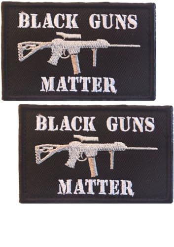 Bestickte Stoffaufkleber sind geeignet für Rucksackarmbänder, bestickte Taschen und Stoffaufkleber (Black Guns Matter) von BFYDmttuBF