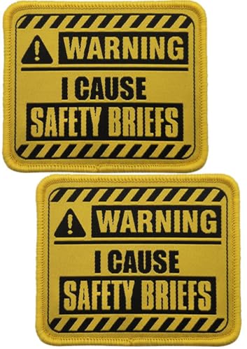 Bestickte Stoffaufkleber sind geeignet für Rucksackarmbänder, bestickte Taschen und Stoffaufkleber (Warning I Cause Safety Slips) von BFYDmttuBF