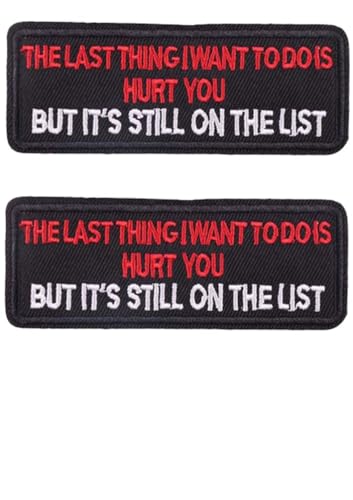 Bestickter Aufnäher mit Aufschrift "Danger is My Middle Name", taktische Moralapplikation, zum Aufbügeln oder Aufnähen, 2 Stück (Thelast Thing Iwant Todois Hurt You But It's Still On The List) von BFYDmttuBF