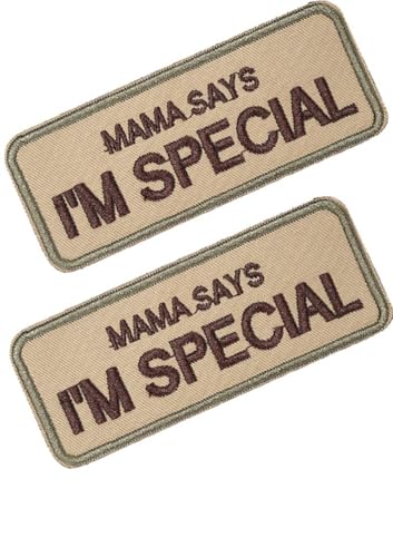 Englische Stickerei-Aufkleber, Klettverschluss-Stickerei, 2 taktische Moral-Abzeichen, Stoffaufkleber, Taschen, Hüte, Kleidung (Mama SAYSI M Special) von BFYDmttuBF