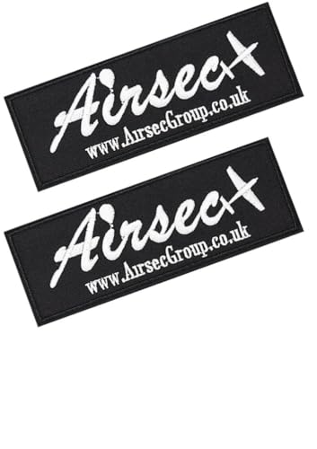 Englische Stickerei-Aufkleber, Klettverschluss-Stickerei-Aufnäher, 2 taktische Moral-Abzeichen, Stoffaufkleber, Taschen, Hüte, Kleidung (Airsect) von BFYDmttuBF