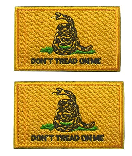 Ersatz für Don't Tread On Me bestickte Aufnäher Tactical Moral Applique Fastener Hook & Loop Emblem Patch 2 Stück (Don't Tread On Me) von BFYDmttuBF