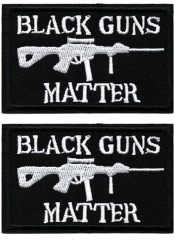 Stickerei-Aufnäher, taktische Moral-Aufkleber, Verschlüsse, Bügeln und Nähen, 2 englische Textabzeichen, Kleidungsdekorationsaufkleber und Stoff (Black Guns Matter) von BFYDmttuBF