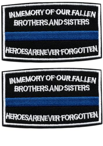Stickerei-Aufnäher, taktische Moral-Aufkleber, Verschlüsse, Bügeln und Nähen, 2 englische Textabzeichen, Kleidungsdekorationsaufkleber und Stoff (INMEMORYOF OURFALLEN BROTHERSAND Sisters) von BFYDmttuBF