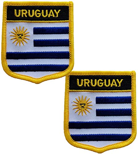 Uruguay Einzelne Flagge bestickte Patches Tactical Moral Applique Fastener Iron On Sew On Emblem Patch 2 Stück (Uruguay) von BFYDmttuBF