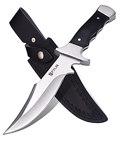 BFYLIN Survival Messer Jagdmesser Scharf Bushcraft Messer Gürtelmesser Bowie Messer Fahrtenmesser für Outdoor Camping Jagd Wandern Abenteuer (TYP-01) von BFYLIN