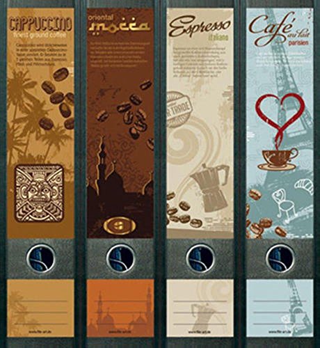 Ordnerrücken Kaffee Cappuccino Cafe Ordner Ordneraufkleber Aufkleber Deko 462 Ordnerrücken Kaffee Cappuccino Cafe Ordner Ordneraufkleber Aufkleber Deko 462 von BG